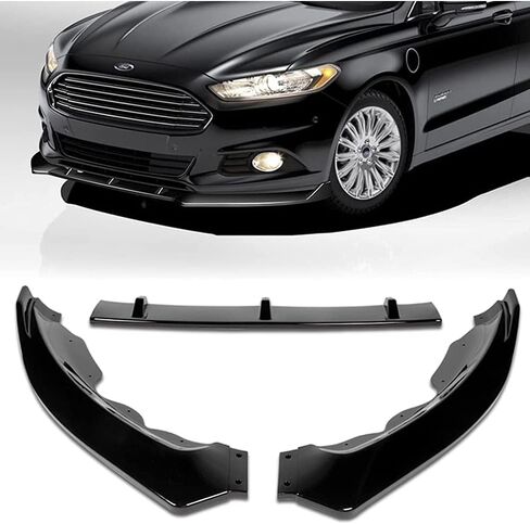 PU/569/PBK Painted Black Front Bumper Body Kit Lip 3PCS Compaitble with 2013-2016 Fusion/Mondeo in Saudi Arabia
