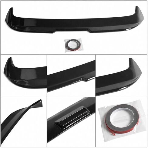 Glossy Black OS Style Rear Window Roof Spoiler Wing Visor ABS Compatible with VW MK7 MK7.5 GTI/R 2014-2020, No Drilling Vehicle Styling Part in Kuwait