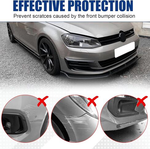 مناسب لسبويلر الشفاه الأمامي لسيارة 2015-2021 Volkswagen VW Golf GTI/Golf R/R-line MK7 7.5، ABS أسود لامع، طقم هيكل الذقن الفاصل للهواء in Kuwait