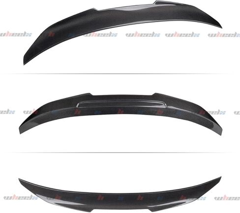 سبويلر خلفي من ألياف الكربون الحقيقية متوافق مع سلسلة 2012-2018 BMW F30 3 و2014-2019 F80 M3 سيدان، طراز PSM منقار البط، شفة جناح غطاء خلفي عالي الركلة in Kuwait