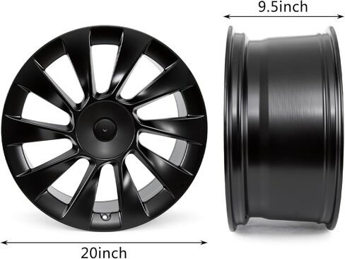 New 20X9.5" Aluminum Alloy Wheel Rim Fit For Tesla Model Y 2020 2021 2022 2023, 20 inch rims Machined Black Direct Replacement Car Rim in Saudi Arabia