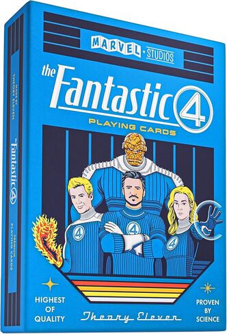 theory11 Fantastic Four Playing Cards Official Marvel Studios Collector's Deck | Retro Comic Art Design | Custom Court Card Artwork | Loved by Marvel Fans in Kuwait