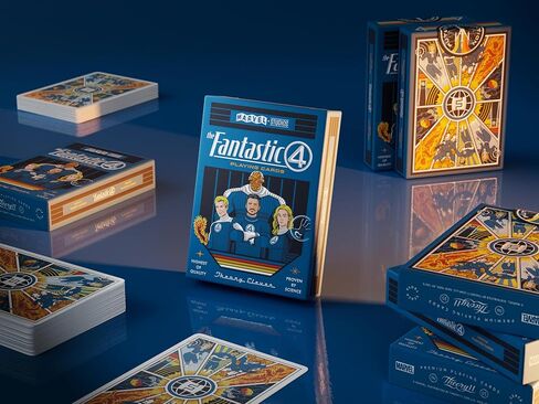 theory11 Fantastic Four Playing Cards Official Marvel Studios Collector's Deck | Retro Comic Art Design | Custom Court Card Artwork | Loved by Marvel Fans in Kuwait
