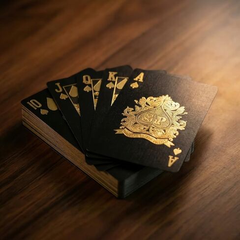 Tear-Resistant Playing Cards Set Luxury Golden Stamping Heart-Shaped Design with Portable Storage Box Halloween Thanksgiving Christmas Party Game Gift in Kuwait
