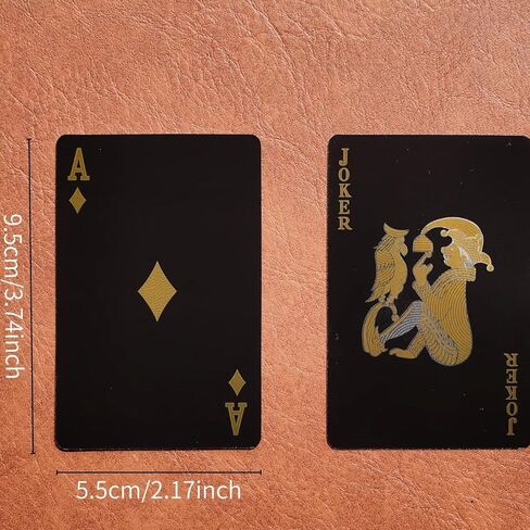 Tear-Resistant Playing Cards Set Luxury Golden Stamping Heart-Shaped Design with Portable Storage Box Halloween Thanksgiving Christmas Party Game Gift in Kuwait