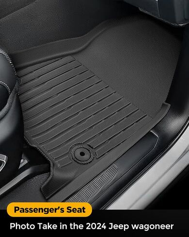 سجادات أرضية وبطانة شحن مناسبة لسيارة Jeep Wagoneer 2022-2025 7 مقاعد (ليست L أو 8 مقاعد)، سجادة صندوق السيارة TPE واقي من جميع الأحوال الجوية ومضاد للانزلاق مجموعة داخلية كاملة لسيارة Jeep Wagoneer 2022 2023 2024 ملحقات السيارة in Kuwait