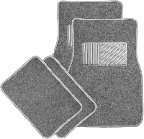 Sun Walker 4 PCS Car Floor Mats, Waterproof Anti-Slip Front & Rear Car Carpets with Driver Heel Pad, All Weather Floor Protective Pads Universal for SUVs Trucks Sedans Vans (Black) in Kuwait
