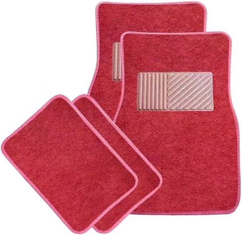 Sun Walker 4 PCS Car Floor Mats, Waterproof Anti-Slip Front & Rear Car Carpets with Driver Heel Pad, All Weather Floor Protective Pads Universal for SUVs Trucks Sedans Vans (Black) in Kuwait