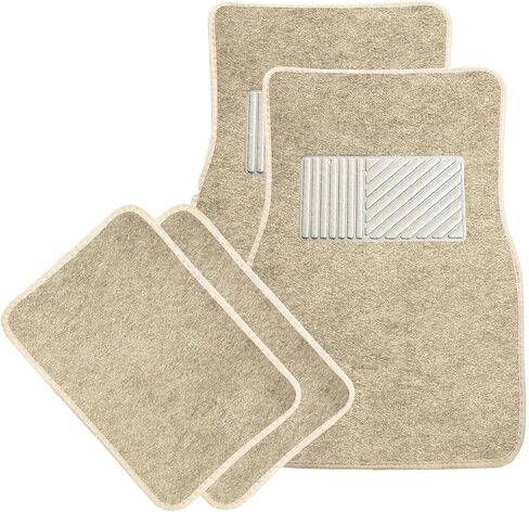 Sun Walker 4 PCS Car Floor Mats, Waterproof Anti-Slip Front & Rear Car Carpets with Driver Heel Pad, All Weather Floor Protective Pads Universal for SUVs Trucks Sedans Vans (Black) in Kuwait