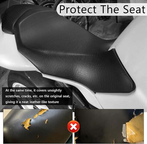 Cuttable Leather Motorcycle Seat Cover,DIY Breathable Scooter Seat Cover for Protecting Motorcycles Seats,Waterproof & Elastic Ebike Seats Covers Motorcycle Accessories in Kuwait