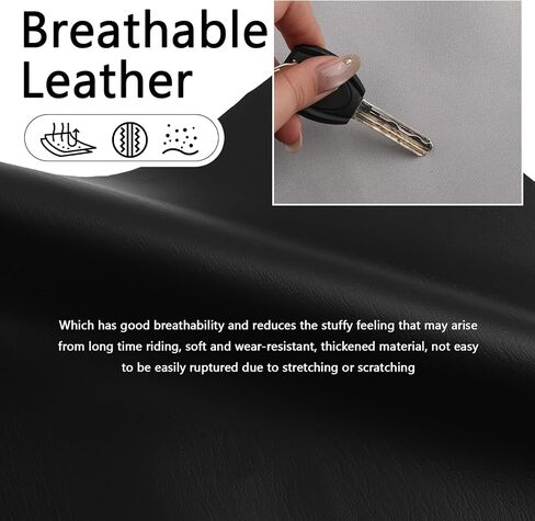 Cuttable Leather Motorcycle Seat Cover,DIY Breathable Scooter Seat Cover for Protecting Motorcycles Seats,Waterproof & Elastic Ebike Seats Covers Motorcycle Accessories in Kuwait