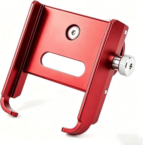 Aluminum Bike Phone Holder for Phones 4.0" to 6.7" Wide Bicycle Phone Stand Scooter Moto Mount Support Handlebar Clips Adjustable 360° Rotation Black in Saudi Arabia