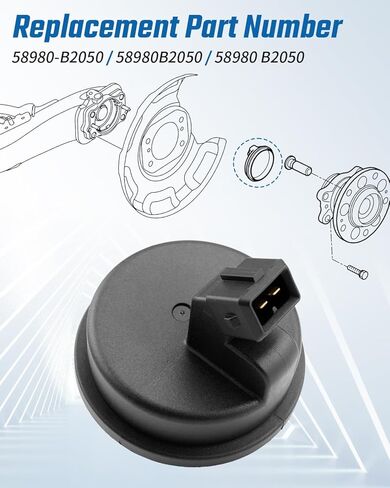 2Pcs 58980-B2050 Rear Hub Bearing ABS Speed Sensor Fit for Kia Soul 2014-2019 Fit for Kia Soul EV 2015-2019 Replace 58980B2050 in Kuwait