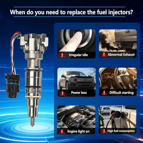 New G2.8 Diesel Fuel Injector Fits for 6.0L PowerStroke Ford & Navistar International VT365 VT275 MaxxForce 5 Engines, Replacement for AP60901, OE# 4C3Z9E527BRM 4C3Z9E527AA 1845150C92 in Saudi Arabia