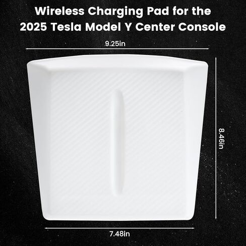 ملحقات وسادة حماية من السيليكون لشحن لاسلكي Tesla، ملحقات وسادة شحن لاسلكية Tesla لعام 2025-2026 Tesla Model Y Juniper Premium/Performance - أبيض in Kuwait