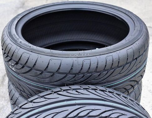 مجموعة من 4 (أربعة) إطارات فورسيوم هينا لسيارات الركاب عالية الأداء لجميع المواسم - 215/40R17 215/40ZR17 215/40/17 215/40-17 نطاق تحميل 87 وات XL 4 طبقات BSW جدار جانبي أسود UTQG 400AA in Kuwait