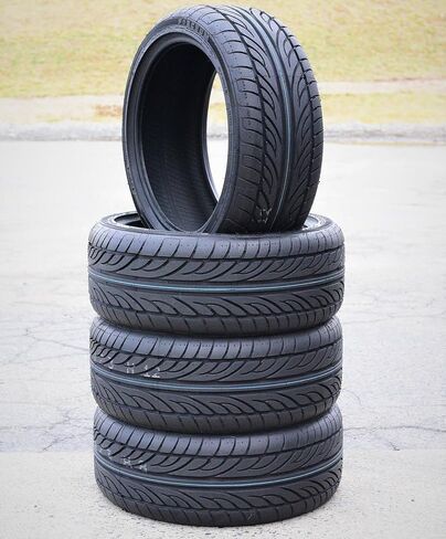 مجموعة من 4 (أربعة) إطارات فورسيوم هينا لسيارات الركاب عالية الأداء لجميع المواسم - 215/40R17 215/40ZR17 215/40/17 215/40-17 نطاق تحميل 87 وات XL 4 طبقات BSW جدار جانبي أسود UTQG 400AA in Kuwait