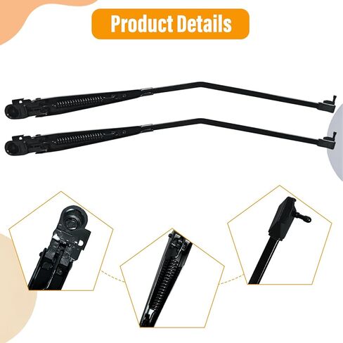 1 Pair Front Windshield Wiper Arm 22110157 Compatible with Chevrolet C/K 1500 2500 3500 1988-1998 Compatible with GMC C/K Series Pickup Truck 1988-1998 42782 in Saudi Arabia