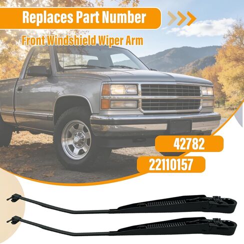 1 Pair Front Windshield Wiper Arm 22110157 Compatible with Chevrolet C/K 1500 2500 3500 1988-1998 Compatible with GMC C/K Series Pickup Truck 1988-1998 42782 in Saudi Arabia
