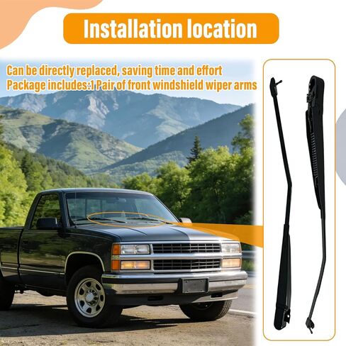 1 Pair Front Windshield Wiper Arm 22110157 Compatible with Chevrolet C/K 1500 2500 3500 1988-1998 Compatible with GMC C/K Series Pickup Truck 1988-1998 42782 in Saudi Arabia