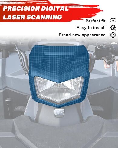 جراب غطاء المصباح الأمامي لملحقات Polaris Sportsman 570 450 2021+، لوحات دعامة حماية للمصباح الأمامي وإطار لوحة القيادة المركزية، استبدال #5457092-498، 5457091-070، قطعتان in Kuwait