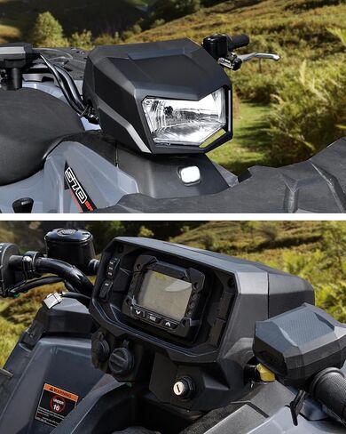 جراب غطاء المصباح الأمامي لملحقات Polaris Sportsman 570 450 2021+، لوحات دعامة حماية للمصباح الأمامي وإطار لوحة القيادة المركزية، استبدال #5457092-498، 5457091-070، قطعتان in Kuwait