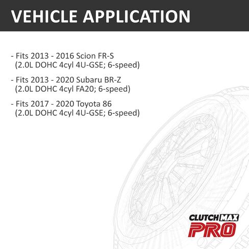 لوحة قرص القابض للمرحلة 2 من ClutchMaxPRO مع أداة محاذاة متوافقة مع 2013-2016 Scion FR-S 2013-2020 BR-Z FA20 2017-2020 86 4U-GSE 6 سرعات (CPLC55017R1DEAT-16089-ST2) in Kuwait