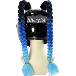Braids Helmet Pigtails Decoration Accessory 2PCS Helmet Mohawk in Saudi Arabia
