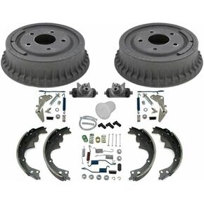 Brake Drums Shoes Springs 9pc Kit for Buick for Regal 1985-1987,for Chevy for Monte Carlo 1985-1988,for Olds for Cutlass Supreme 1985-1988 88 Convertible Left Right Rear, Revitalize your car in Saudi Arabia