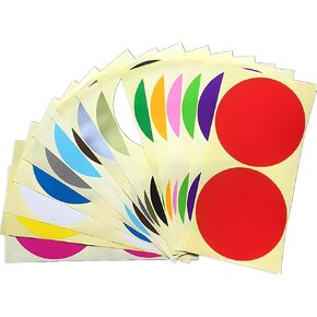 60 PCS Extra Large Red Dot Stickers 4 Inch Jumbo Round Color Coding Labels 4" Circle Sticky Dots 100 mm Big Huge Giant Blank Circular Price Label Sticker Sheets for Office Classroom Warehouse in Saudi Arabia