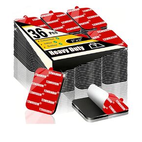 Heavy Duty Double Sided Tape, Heat-Resistant Heavy Duty Mounting Tape Kit, Strong Sticky Pads for GPS/DashCamera Suction Cup Mount (Square-2in-36pcs) in Saudi Arabia