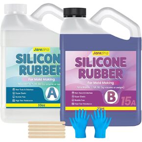 Silicone Mold Making Kit 15A, 66OZ Liquid Silicone for Mold Making - Platinum Cure High Strength Rubber, Bubble Free Molding Silicone for Resin, Wax, Concrete, Soap Casting - Blue in Kuwait