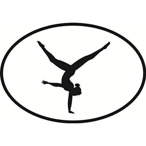 Magnet Gymnastics Euro Oval Magnet Car Auto Fridge Locker Metal 5" in Kuwait