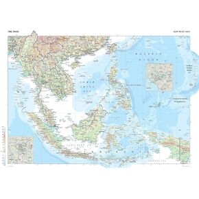 The Times Atlas: Asia (Southeast) - Compact - 22.25 x 16.25 inch Poster - Front Lamination in Kuwait