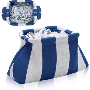 Mahjong Tile Bag, Knitted Mahjong Pouch with Snap Frame – Wide Opening Storage Carry Bag for Tiles in Saudi Arabia
