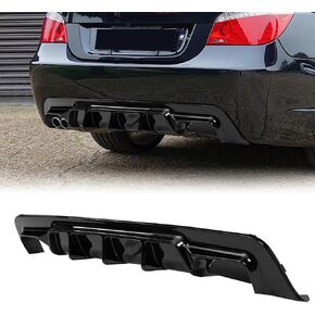 Rear Diffuser Compatible with 2002-2010 BMW E60 Rear Bumper Lower Lip Splitter (Bilateral Dual Outlet, Rear Diffuser Without LED) in Saudi Arabia