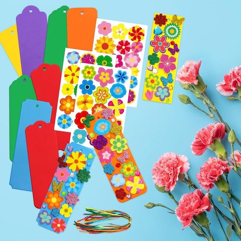 يتوهم الأرض زهرة الحرفية مجموعات الربيع الصيف الحرف DIY زهرة الإشارات المرجعية الخاصة بك مع ملصقات رغوة الأزهار للأطفال الطلاب المشاريع الفنية أنشطة التخييم تفضل الحفلات 24 مجموعة in Kuwait
