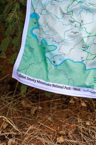 Great Smoky Mountains Map - East – Waterproof, Durable Cloth Map for Hiking and Camping by True North Map Company in Saudi Arabia
