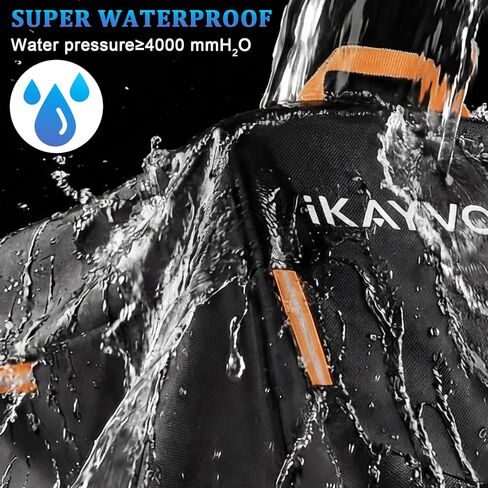 Motorcycle Cover 420D Heavy Duty | All Season Waterproof Outdoor Weather Sun Rain Protection Powersports Vehicle Cover | with 4 Reflective Tape, Lock-Holes, Storage Bag fits up to 86.6" in Kuwait
