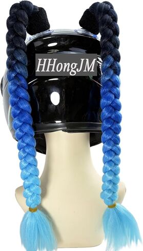 Braids Helmet Pigtails Decoration Accessory 2PCS Helmet Mohawk in Saudi Arabia