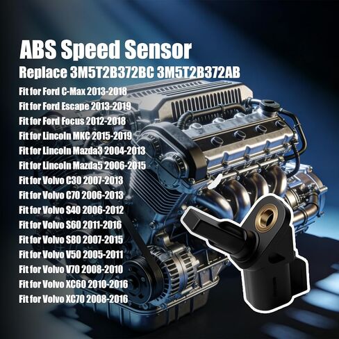 4Pcs ABS Speed Sensor Replace 3M5T2B372BC 3M5T2B372AB, Fit for C-Max Escape Focus Transit Connect MKC C30 C70 S40 S80 V50 XC60 XC70 in Saudi Arabia