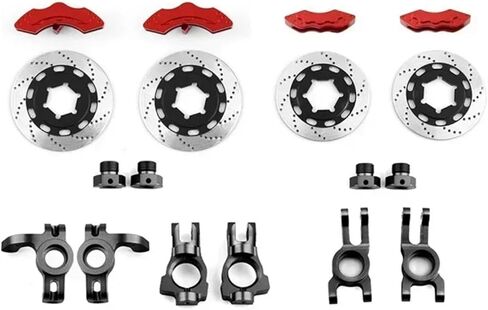 For KM Raytheon C3 E8414 E8415 1/7 1 Set Disc Brake Caliper For Rally Car RC Upgrade Accessories RC Car Toys Parts(Red brown) in Saudi Arabia