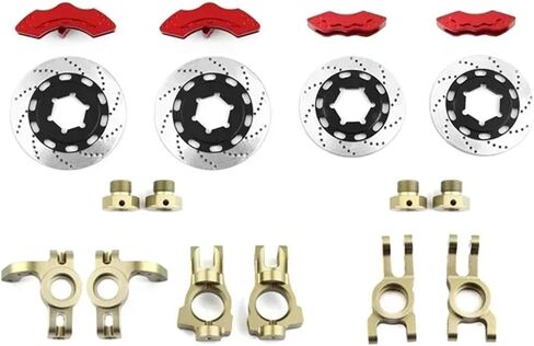 For KM Raytheon C3 E8414 E8415 1/7 1 Set Disc Brake Caliper For Rally Car RC Upgrade Accessories RC Car Toys Parts(Red brown) in Saudi Arabia