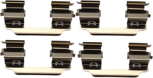 4x Front Brake Pad Shims Hardware Anti Rattle Clips Fitting Kit, Silver Metal Anti-Squeal Clips for Brake Pad Installation, LX0405 109-1648 MBA1648 KIT1035 in Saudi Arabia