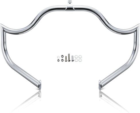 MoKitDora 1.5" Touring Meathook Engine Guard Highway Crash Bar for 2009-up Harley Street Electra Glide Road King, Chrome in Kuwait