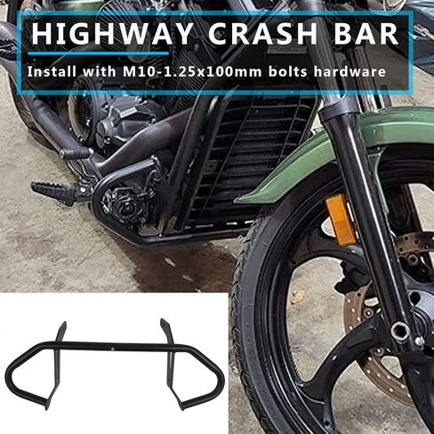 Worldmotop Crash Bars Highway Engine Guard متوافق مع Yamaha Stryker XVS 1300 XVS1300 2011 2012 2013 2014 2015 2016 2017 2018 (XVS1300 Crash bar) in Kuwait