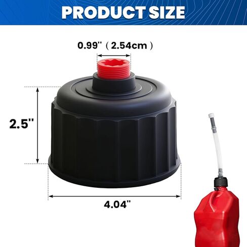 Racing Fuels Replacement Jug Cap 3042-Heavy Duty ABS Gas Can Cap with Leak-Proof Seal, Compatible with 5 Gallon Racing Fuel Jugs & Most Standard Portable Fuel Containers（1 Pack) in Saudi Arabia