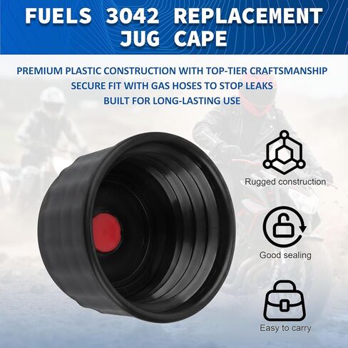 Racing Fuels Replacement Jug Cap 3042-Heavy Duty ABS Gas Can Cap with Leak-Proof Seal, Compatible with 5 Gallon Racing Fuel Jugs & Most Standard Portable Fuel Containers（1 Pack) in Saudi Arabia