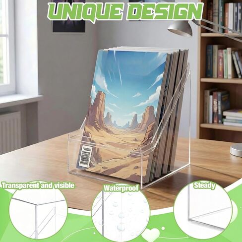 Novabright 2 Pack Clear Acrylic Comic Book Storage Boxes, 7.9 x 7.5 x 11.4 Inch Comic Book Organizer Boxes, Sturdy Bins Cabinets with Lids, Suitable for Magazine Collection and Displaying Collectible in Kuwait