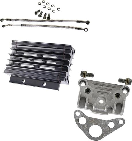 Oil Cooler Radiator Kit with Horizontal Engine Cover Adapter Plate – For Lifan 110cc 125cc 140cc 150cc 160cc Pit Dirt Bike, Off-Road Motorcycle, Thumpstar, Coolster, SSR in Kuwait
